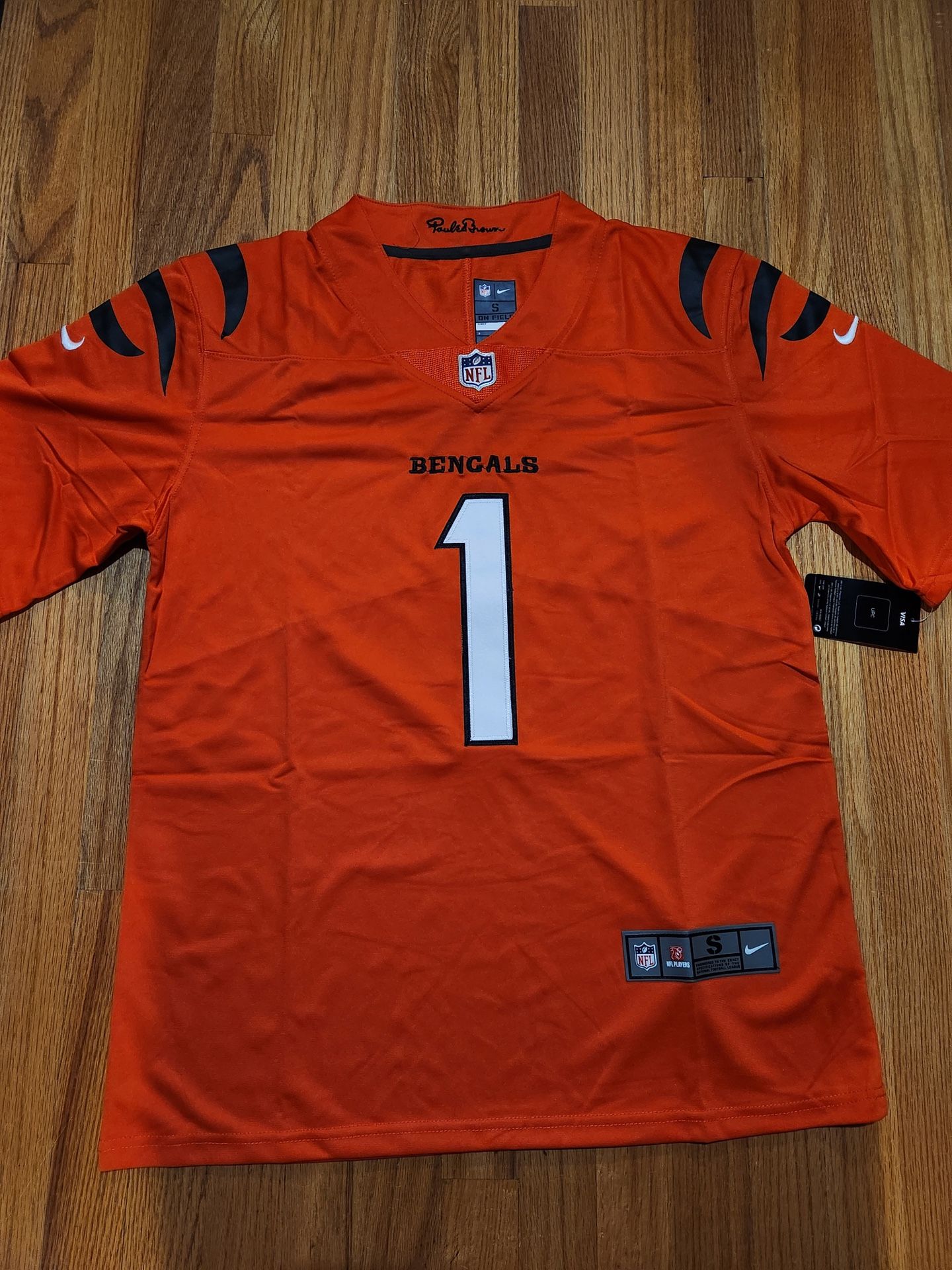 NFL Cincinnati tigers Cincinnati Bengals football uniform No.1 Ja'Marr Chase jersey