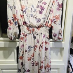🏵Kate & Lily Neutral Floral Dress- 6/Small🏵