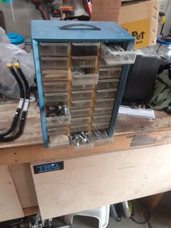 15 Drawer  Organizer  With Filled Draw Nuts Bolt Fasters