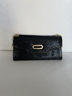 Jimmy Choo Black Glitter Clutch