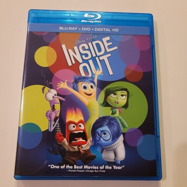 $5 BLU RAY , DISNEY INSIDE OUT. BLU RAY ONLY NO DIGITAL OR DVD $5