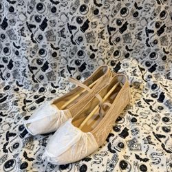 BAMBOO Pink Lace Flats