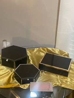 Black glass storage containers-3