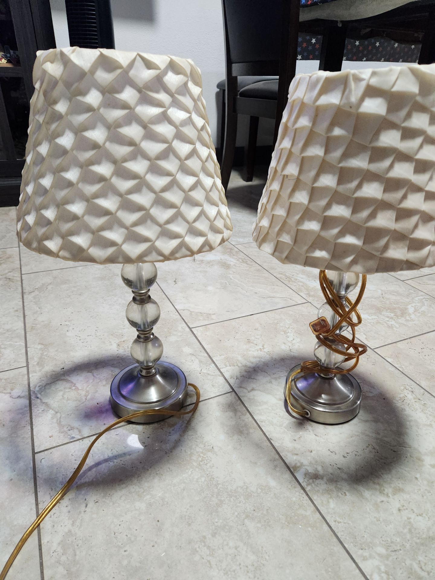 Crystal ball table lamps