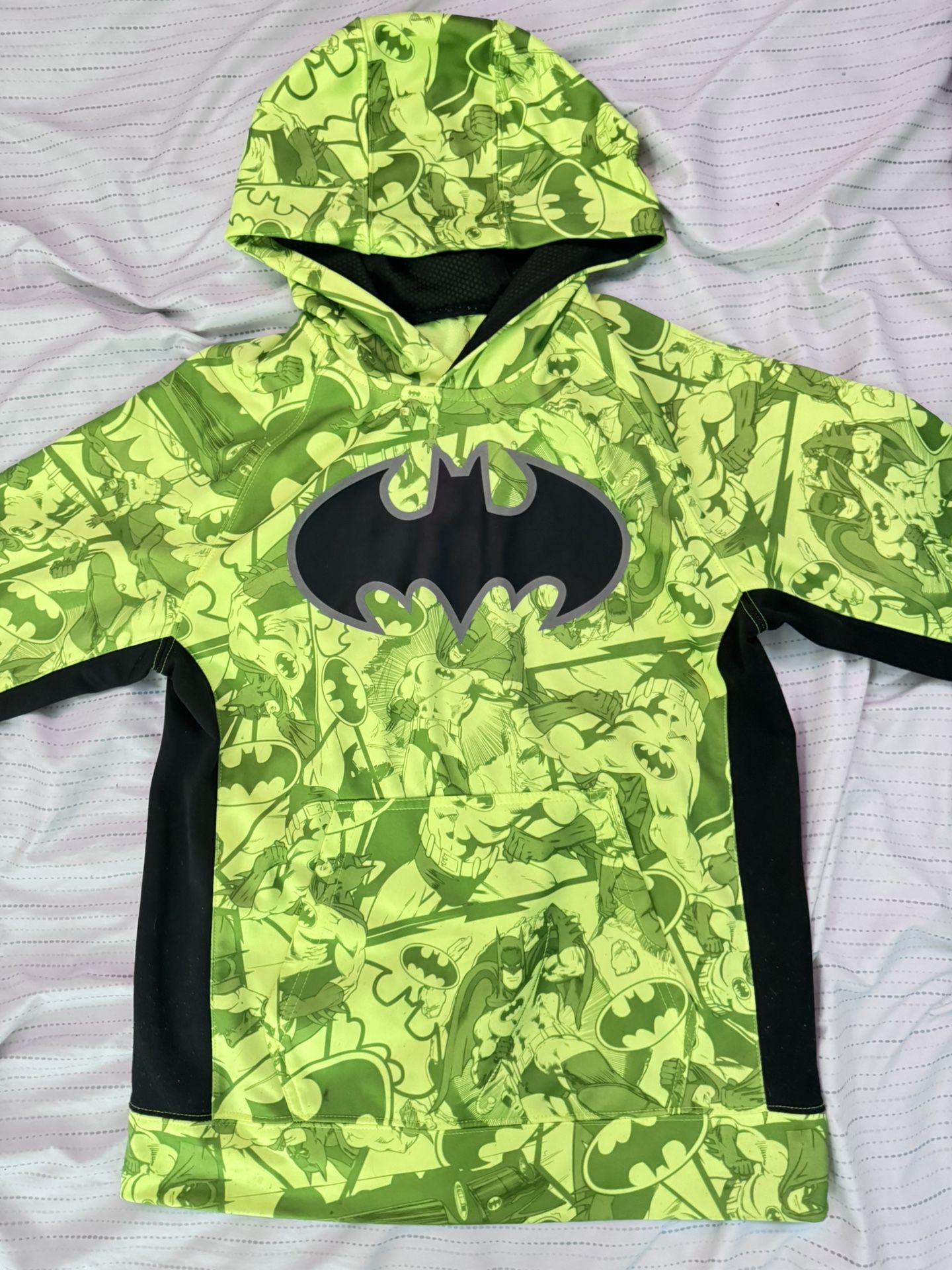 Small Neon Green BatMan Comic Hoodie