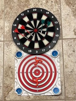Soft Tip Dartboard Set with Darts and Bonus Target Board