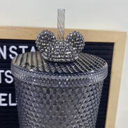 Hematite Mickey Straw Topper