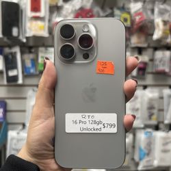Factory Unlocked Iphone 16 pro 128 gb comes with store warranty 