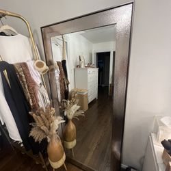 Large Textured Full-Length Mirror — Elegant & Modern