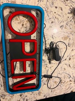 LED Neon Open Sign with Power Adapter