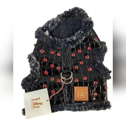 Haute Hounds Luxury Dog Harness Faux Leather & Fur (1) M & (1) L
