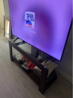 Glass TV stand
