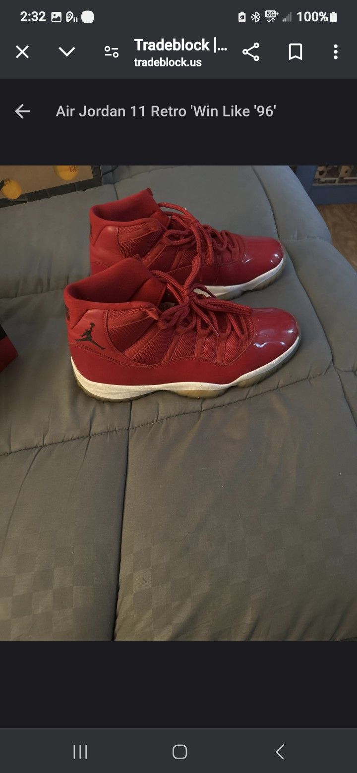 Jordan 11 Win Like 96' Size 12