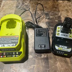 Ryobi One Battery & Charger 