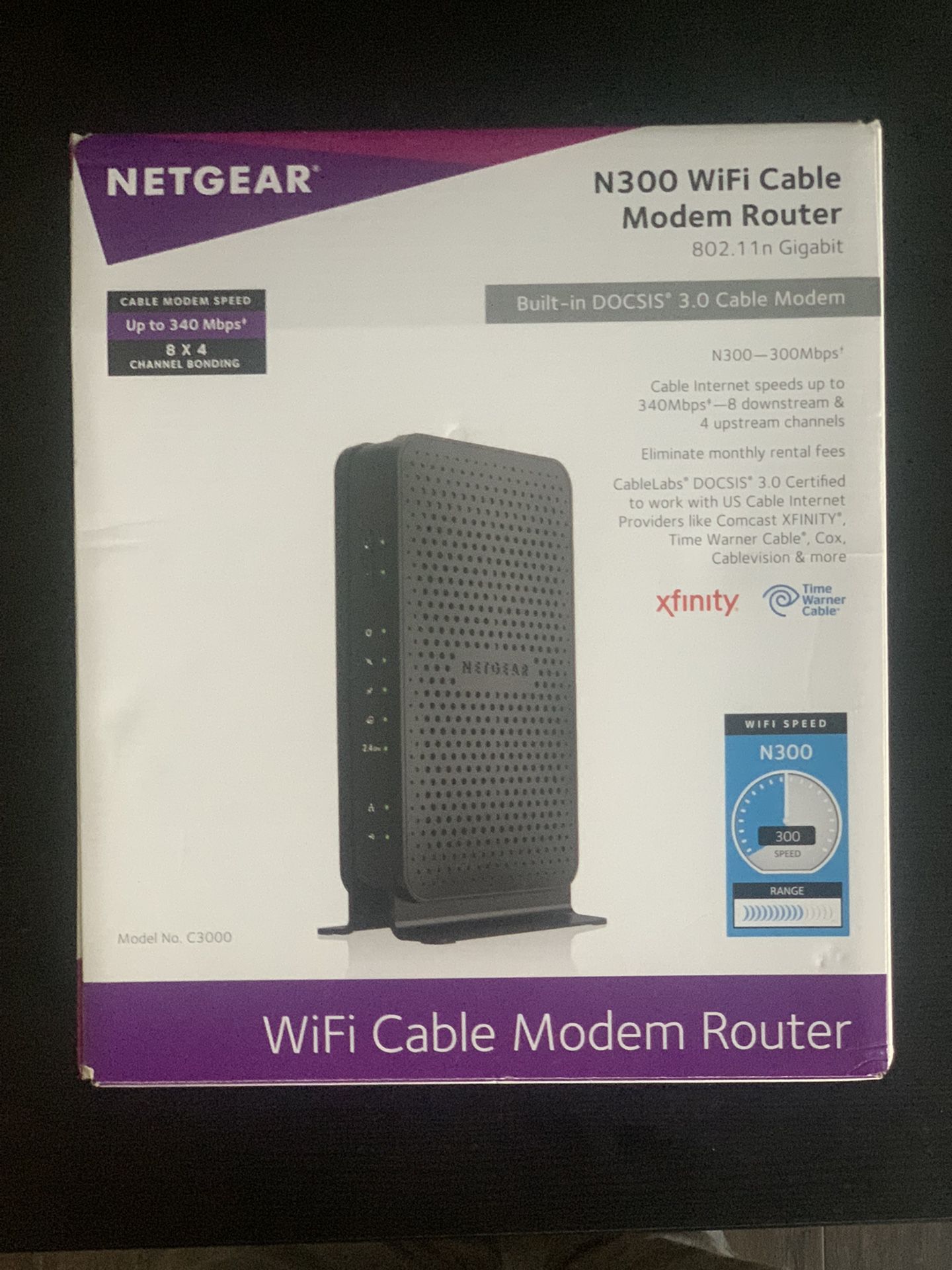 Netgear N300 Wi-Fi Cable Modem Router