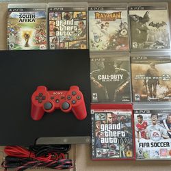 Sony PlayStation 3 (PS3) 250GB W/ Controller, 8 Games & Cables $180 OBO