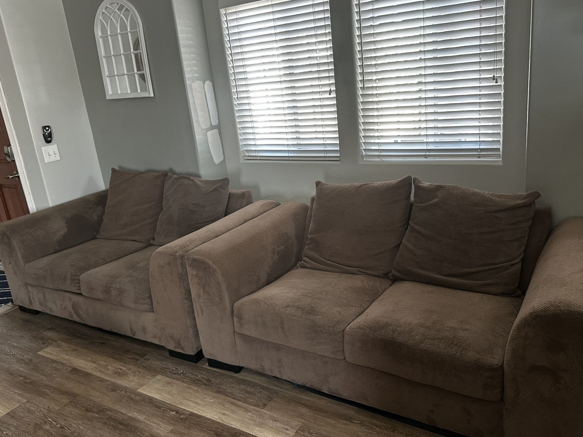 Matching Brown Sofas (Set of 2) – Great Condition