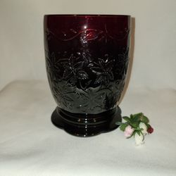 Vintage Red Beautiful Christmas Vase, For A Poinsettia  Flowers