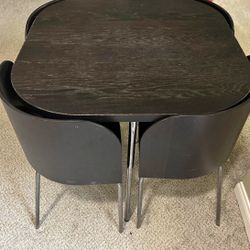 RARE 🌟 Vintage IKEA fusion Table And 4 Nesting Chairs 