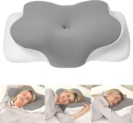 Memory Foam Pillow, Comfortable Pillow, Supportive Neck pillow, Ergonomic side sleeper pillow (grey)