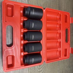 1/2 Drive 12 Point Impact Socket 5 PCS Deep Set 