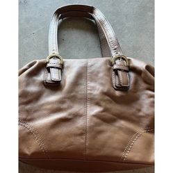 Coach F17220 Soho Shoulder Bag Purse Brown Leather Boho Slouchy Classic