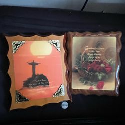 Two Glossy Finished Biblical  Pictures 