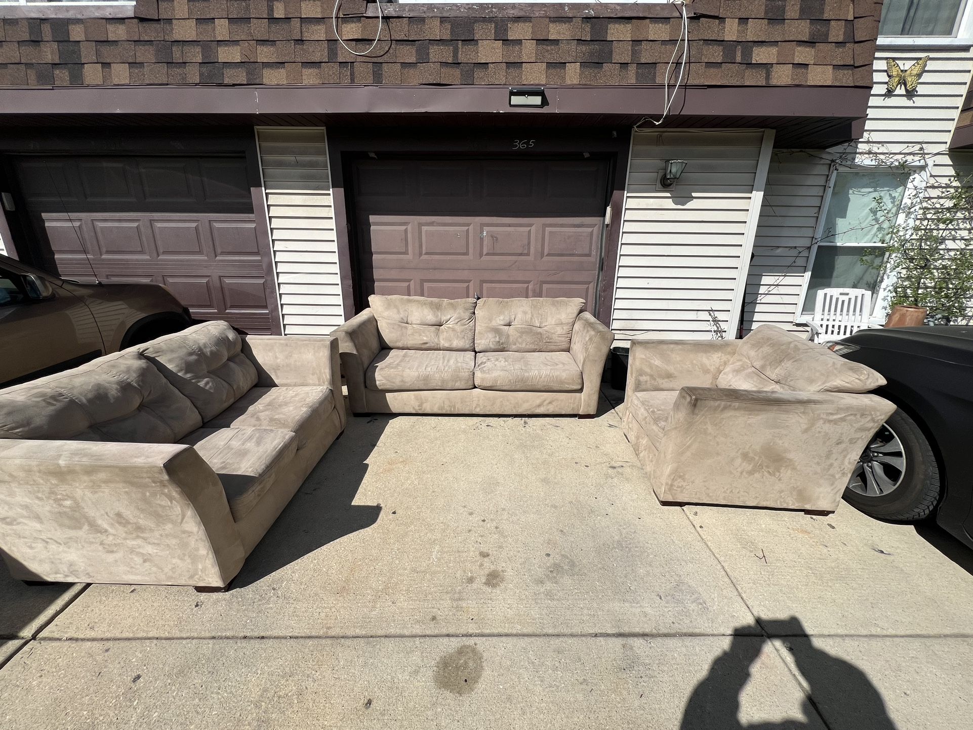 Beautiful Set of Tan Couches 