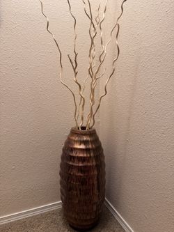 Two Large Ceramic 3.5 Ft Tall Vases