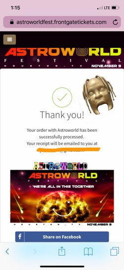 Astroworld Tickets November 9th 2019 🎟🎢🎪🤹🏼‍♂️