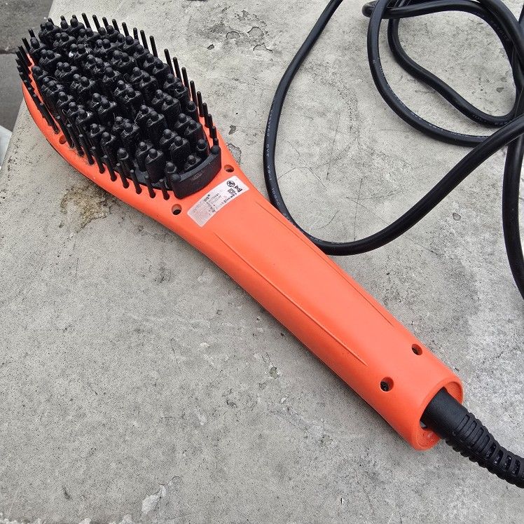 Corioliss Hair Straightening Hot Brush. 3-IN-1 Detangles, Straightens. Massaging