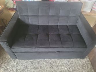 Black futon loveseat