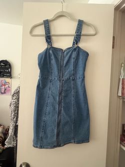 Forever 21 Denim Zip-Front Dress – Size Small