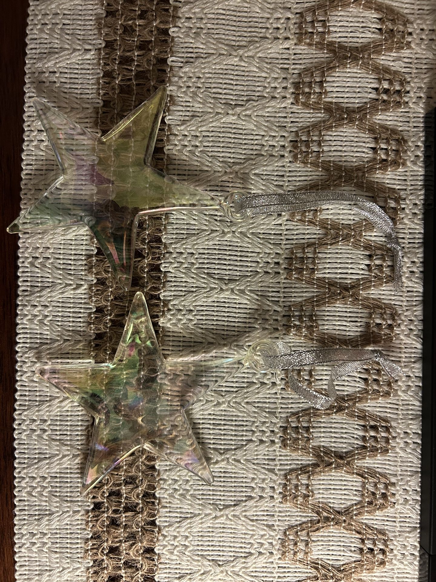 Clear Plastic Hanging Stars