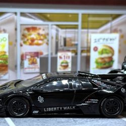 Mini GT 1:64 Lamborghini LB-Silhouette WORKS MURCIELAGO GT- Evo Black- Mijo Exclusives