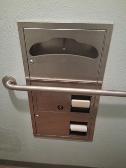 Stainless Steel Recessed Toilet Paper & Seat Cover Dispenser