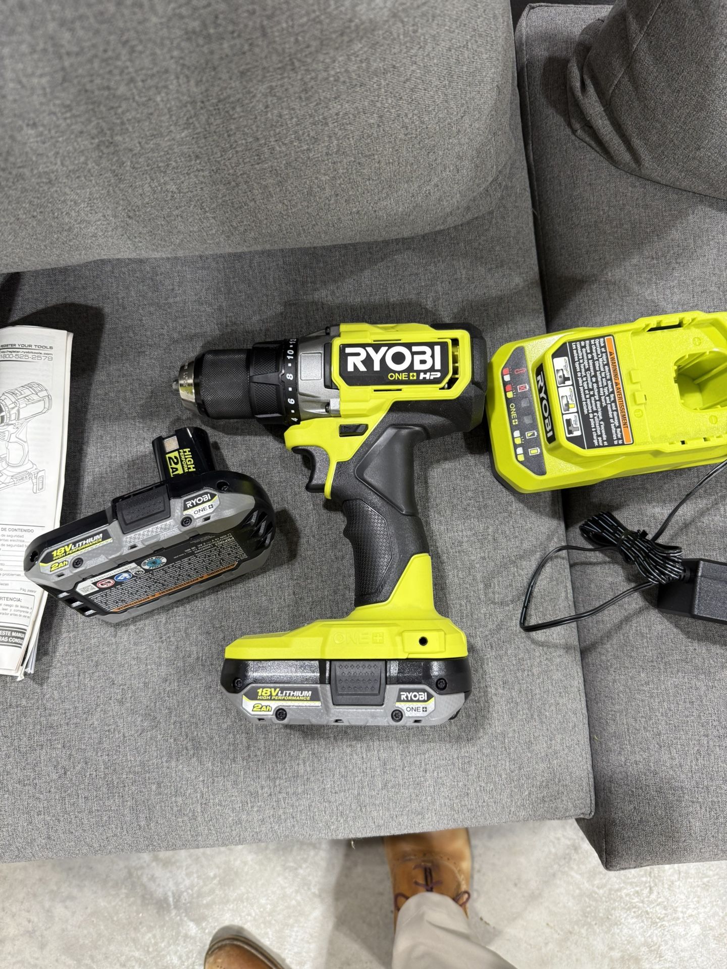 RYOBI brushless Drill With 2 Batteries