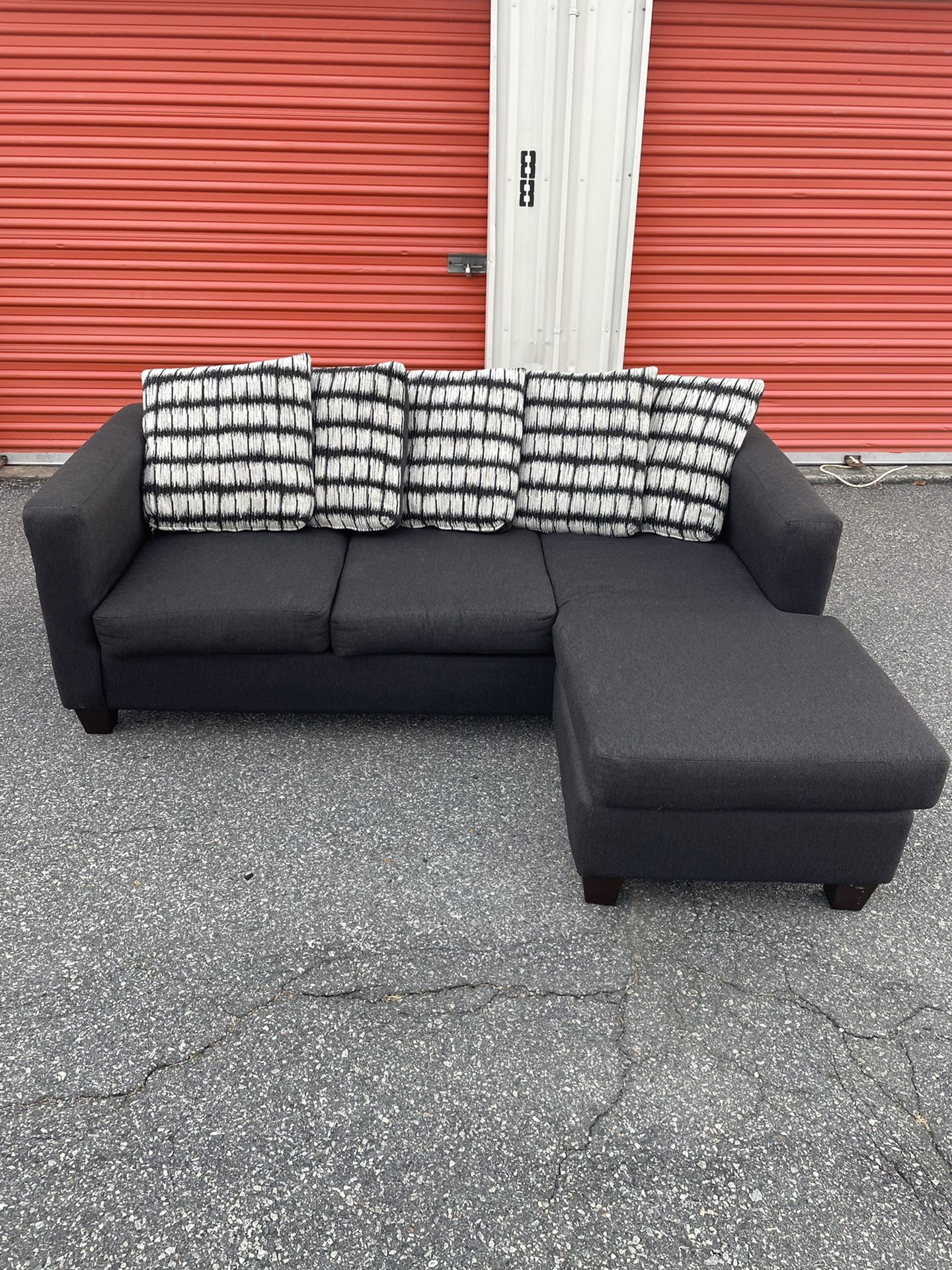 Free Delivery - Chocolate Sectional Couch