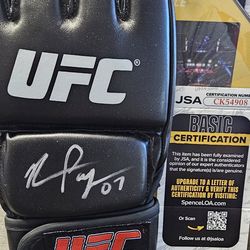 Quentin "Rampage" Jackson SIGNED (JSA COA) UFC Glove autographed MMA