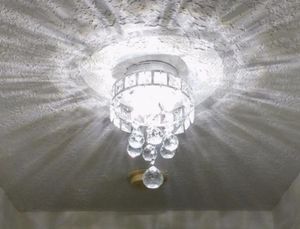 Mini Style 3-Light Chrome Finish Crystal Chandelier Pendent Light for Hallway,Be
