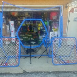 7x7 Hitting Net With Ball Holder And Tee