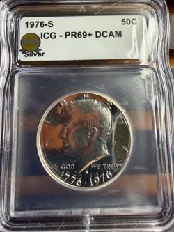 1976-S Proof Kennedy Bicentennial Half Dollar ICG PR69+ DCAM