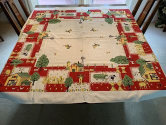 Vintage 1950’s Table Cloth