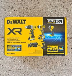 20V MAX XR Brushless 4-Tool Combo Kit with POWERSTACK Compact Battery, 5.0Ah Battery, Charger and Tool Bag