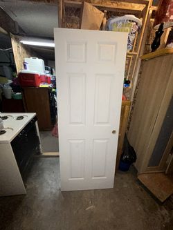 White Door 78 .5” By 30”