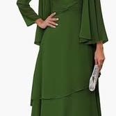 2 Piece Mother of The Bride Dress with Jacket Crew Neck Chiffon: Size 20W