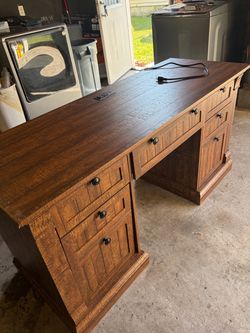 Desk with power