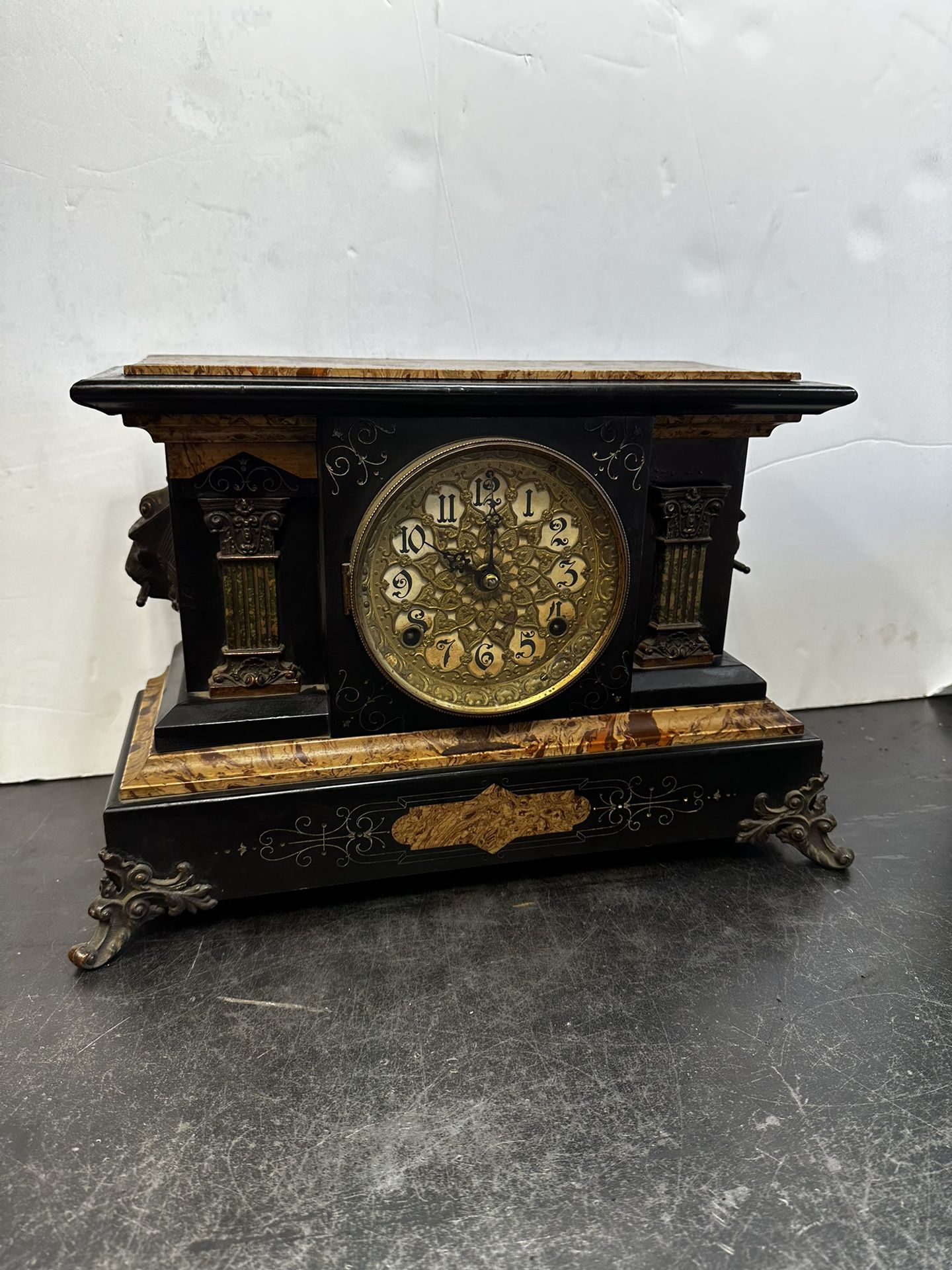 1920s Sessions Ardmore Style USA Made Mantle Clock Mechanical No Pendulum