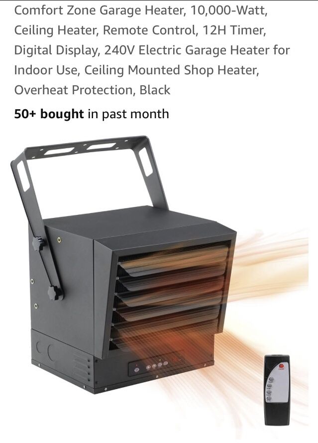 NEW 10,000 Watt Comfort Zone Garage Heater