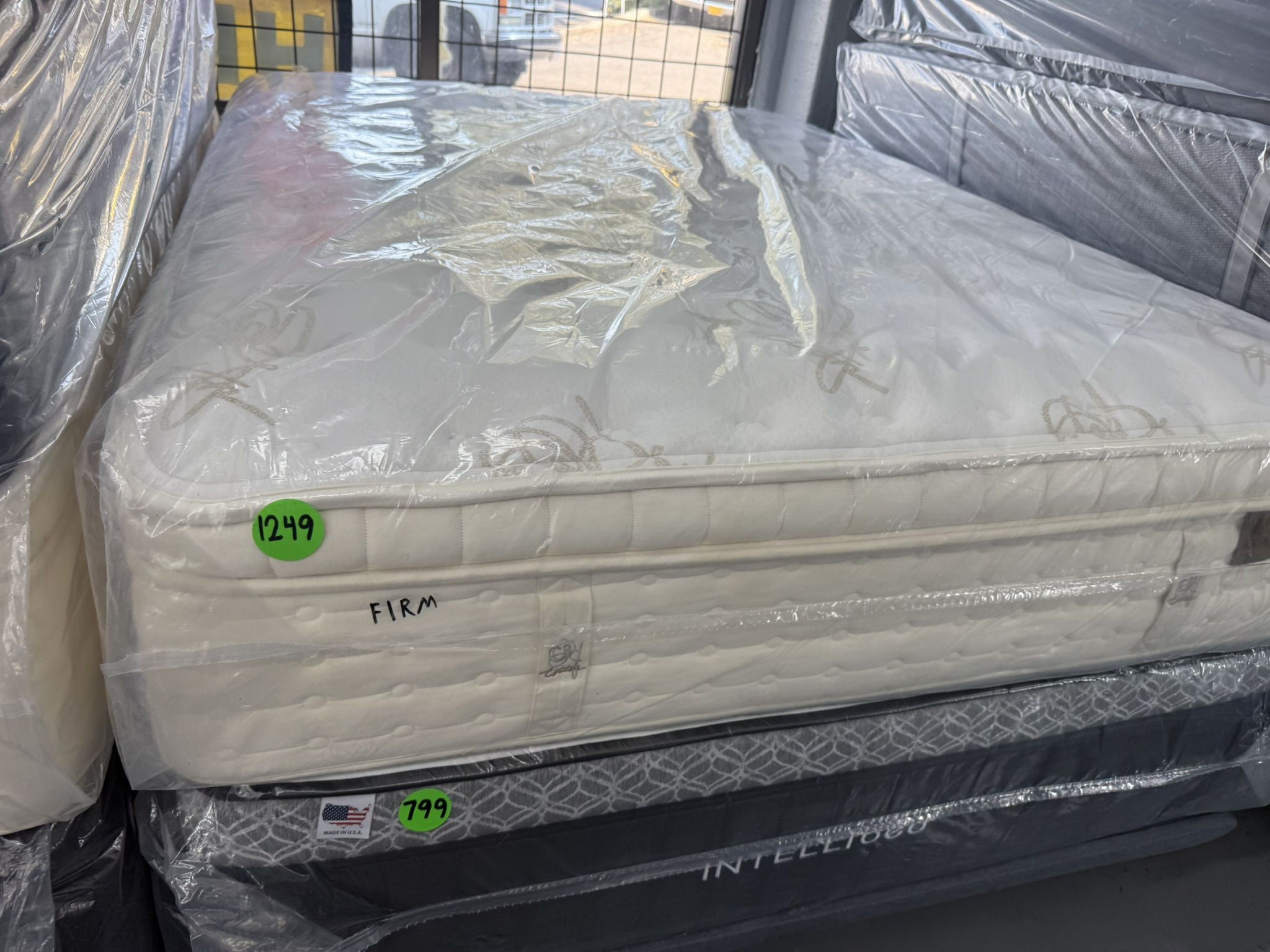 QUEEN SIZE KING KOIL NATURAL COLLECTION FIRM EURO TOP MATTRESS & BOX SPRING BED SET